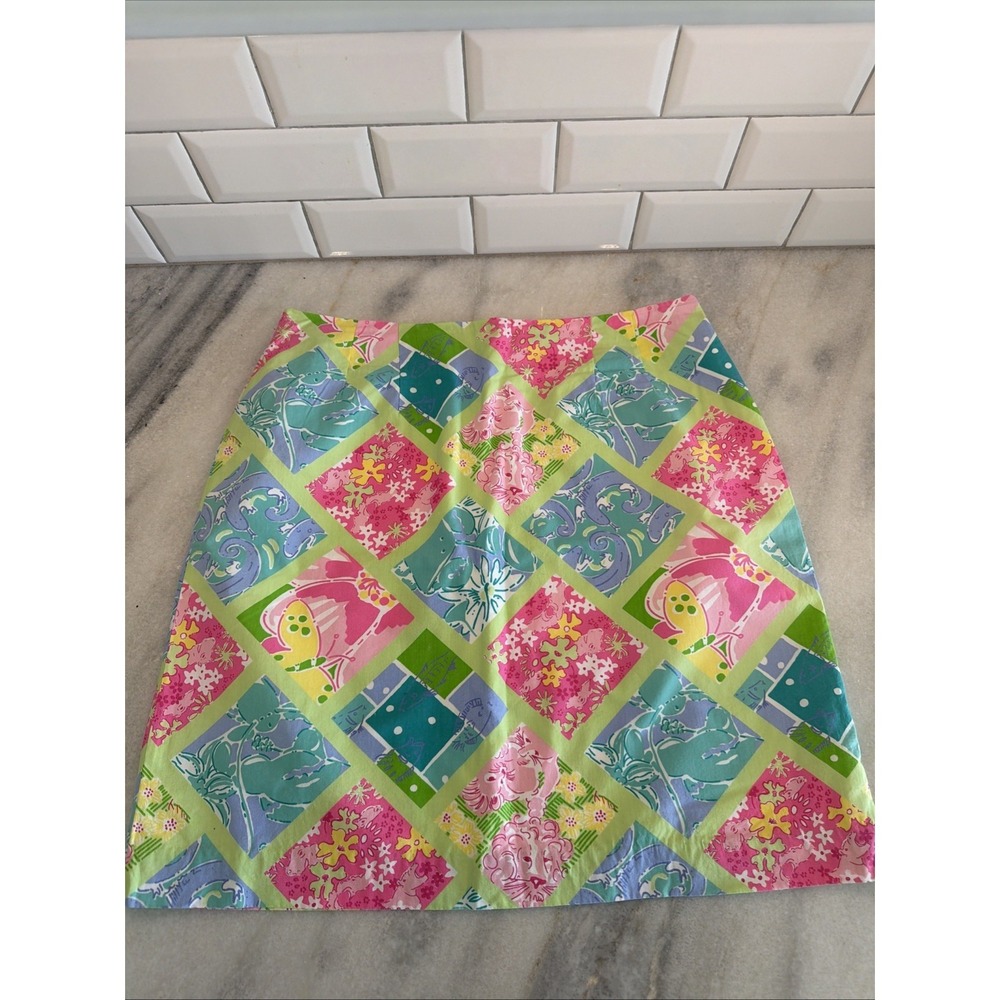Lilly Pulitzer Surf N Patch Lined skirt ladies' size‎ 8
